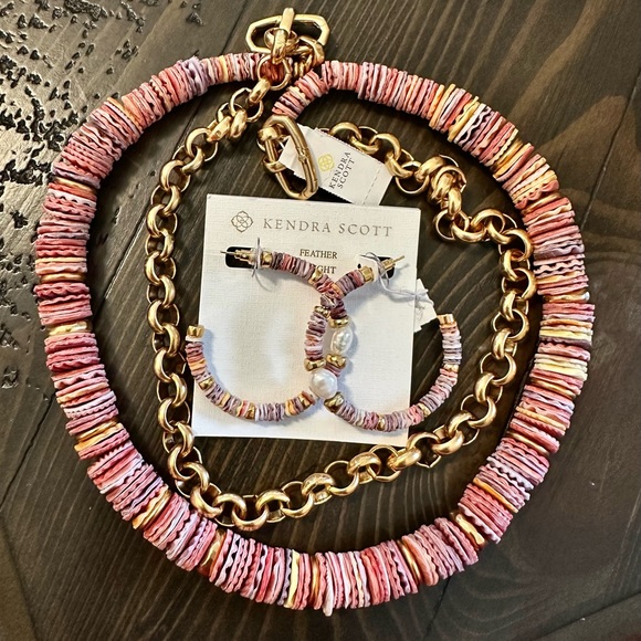 Kendra Scott necklace set new with tags with free people jewerly. - Picture 1 of 7